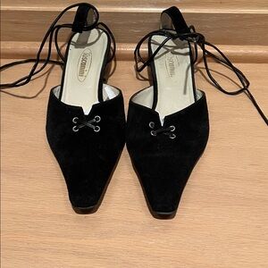 Zara Black Suede Lace-Up Women's Boots